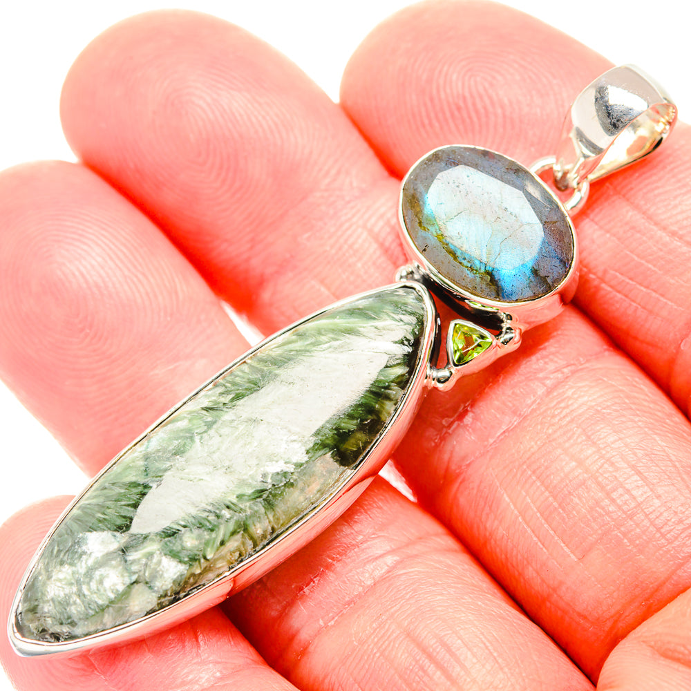 Seraphinite Pendants handcrafted by Anasilvercos - PD36523