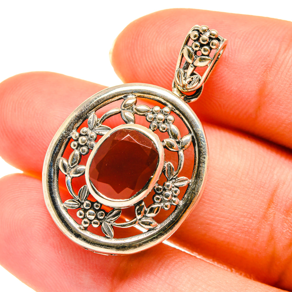 Red Onyx Pendants handcrafted by Anasilvercos - PD3653