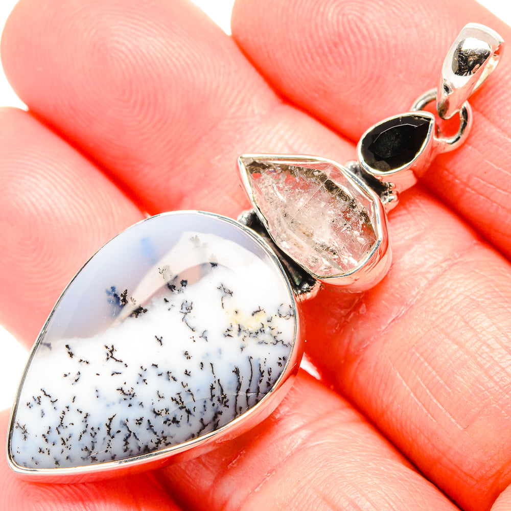 Dendritic Opal Pendants handcrafted by Anasilvercos - PD36541