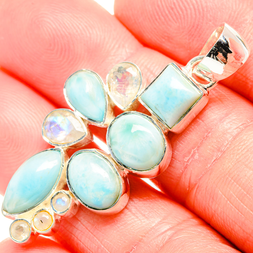 Larimar Pendants handcrafted by Anasilvercos - PD36551