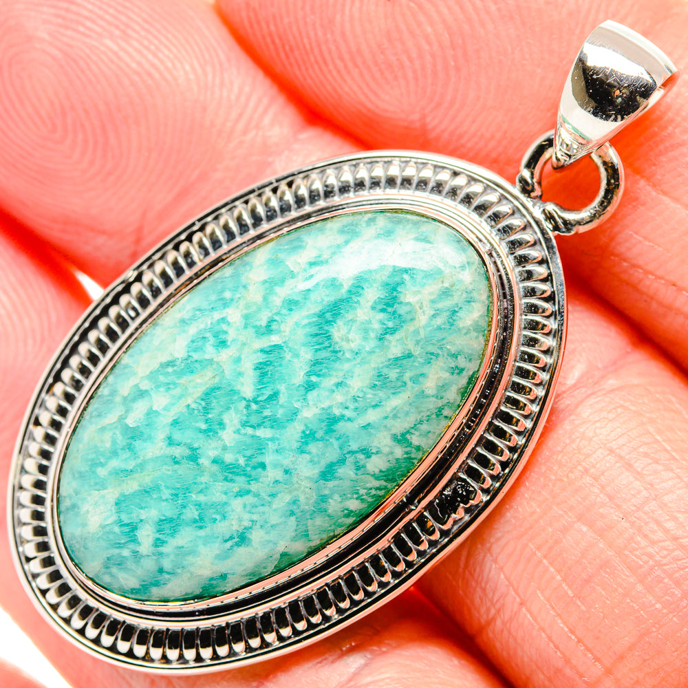 Amazonite Pendants handcrafted by Anasilvercos - PD36571