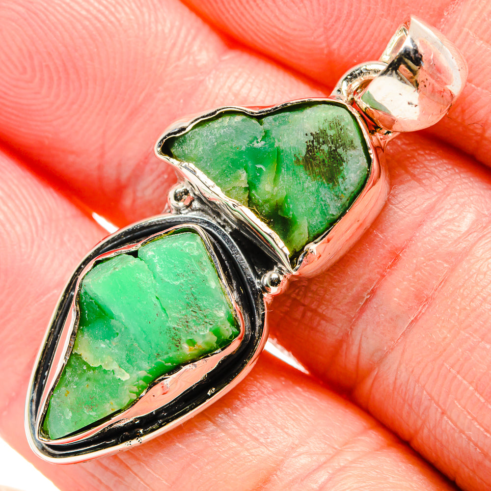 Chrysoprase Pendants handcrafted by Anasilvercos - PD36574