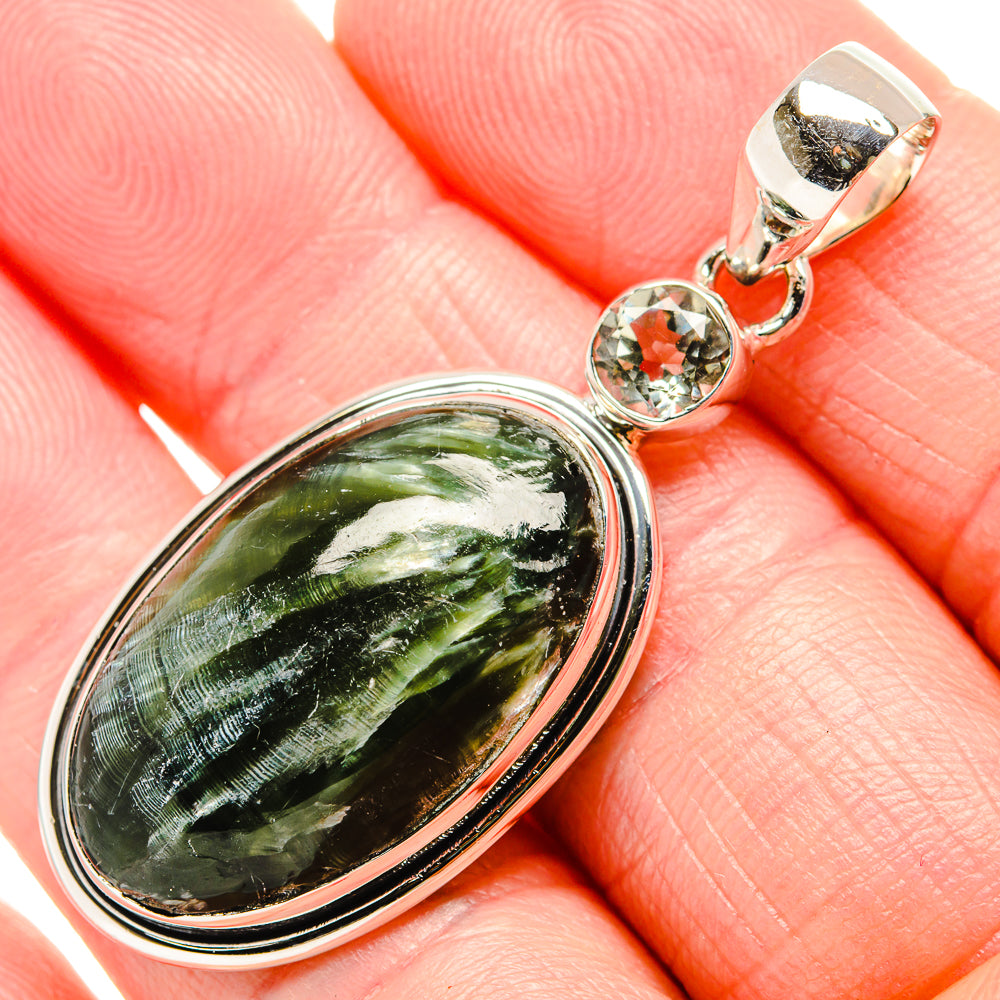 Seraphinite Pendants handcrafted by Anasilvercos - PD36575