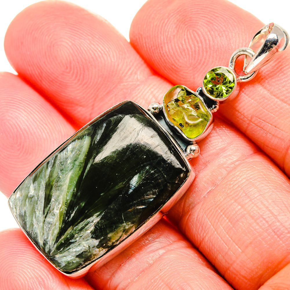 Seraphinite Pendants handcrafted by Anasilvercos - PD36589