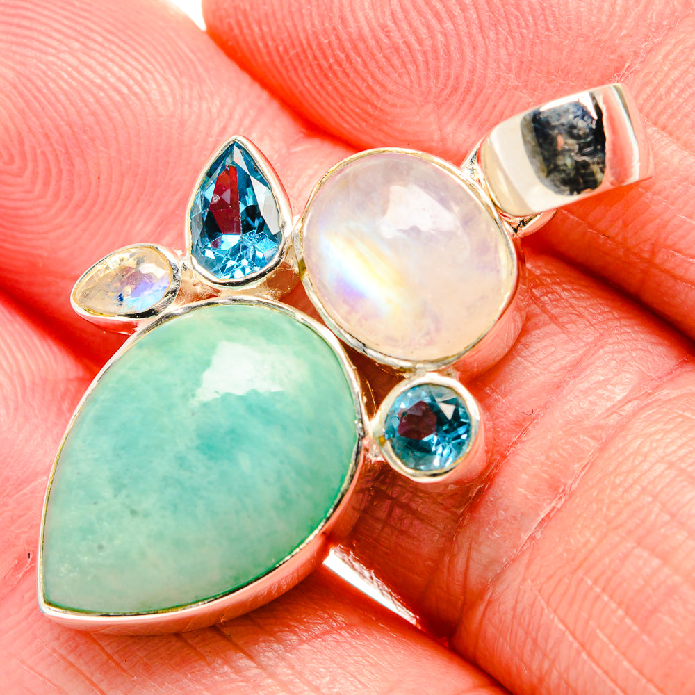 Amazonite Pendants handcrafted by Anasilvercos - PD36591
