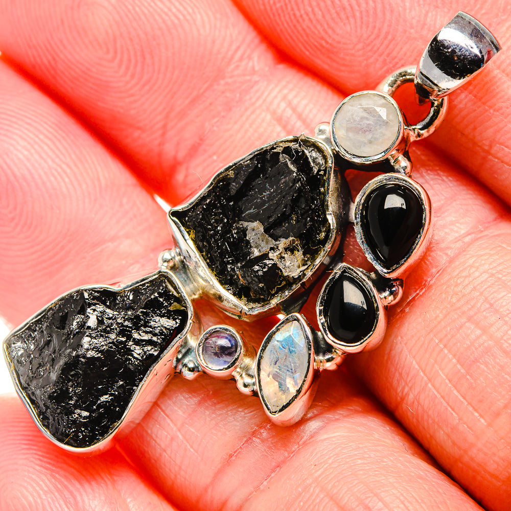 Black Tourmaline Pendants handcrafted by Anasilvercos - PD36606