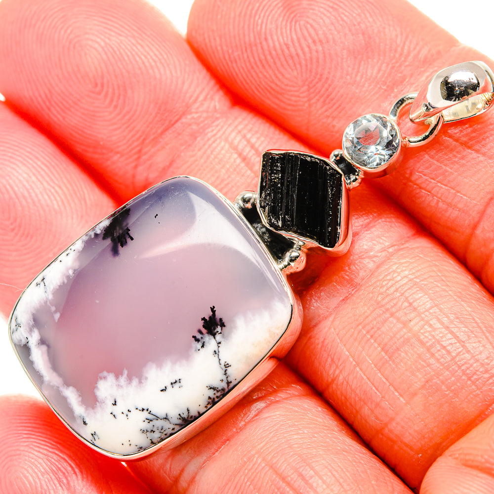 Dendritic Opal Pendants handcrafted by Anasilvercos - PD36619