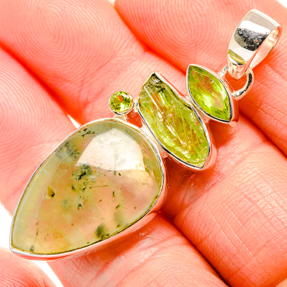 Prehnite Pendants handcrafted by Anasilvercos - PD36625