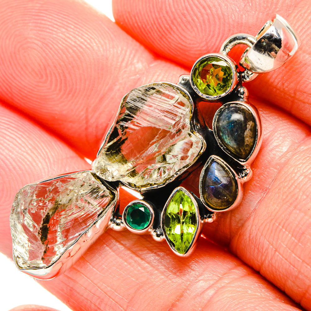 Green Amethyst Pendants handcrafted by Anasilvercos - PD36628