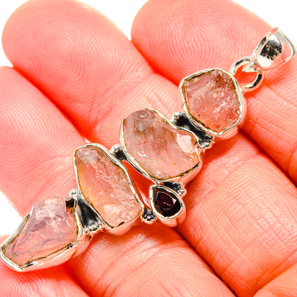 Rose Quartz Pendants handcrafted by Anasilvercos - PD36630