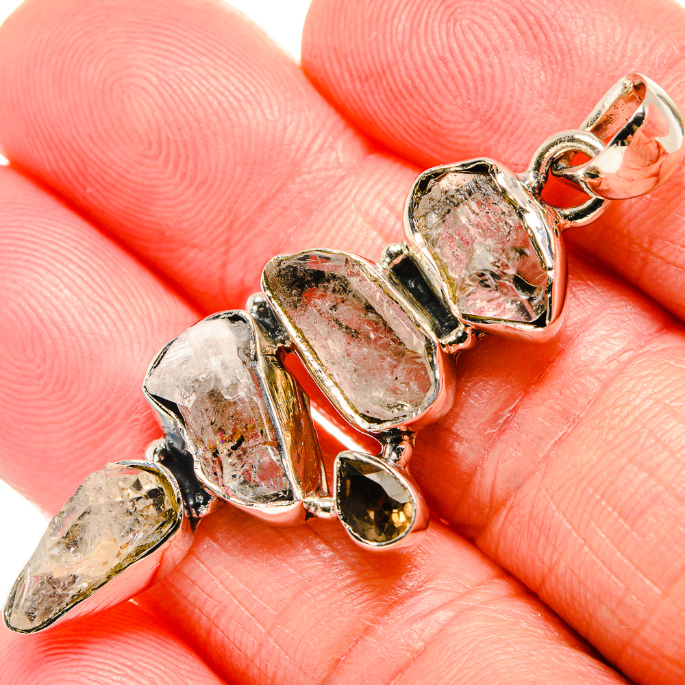 Herkimer Diamond Pendants handcrafted by Anasilvercos - PD36632