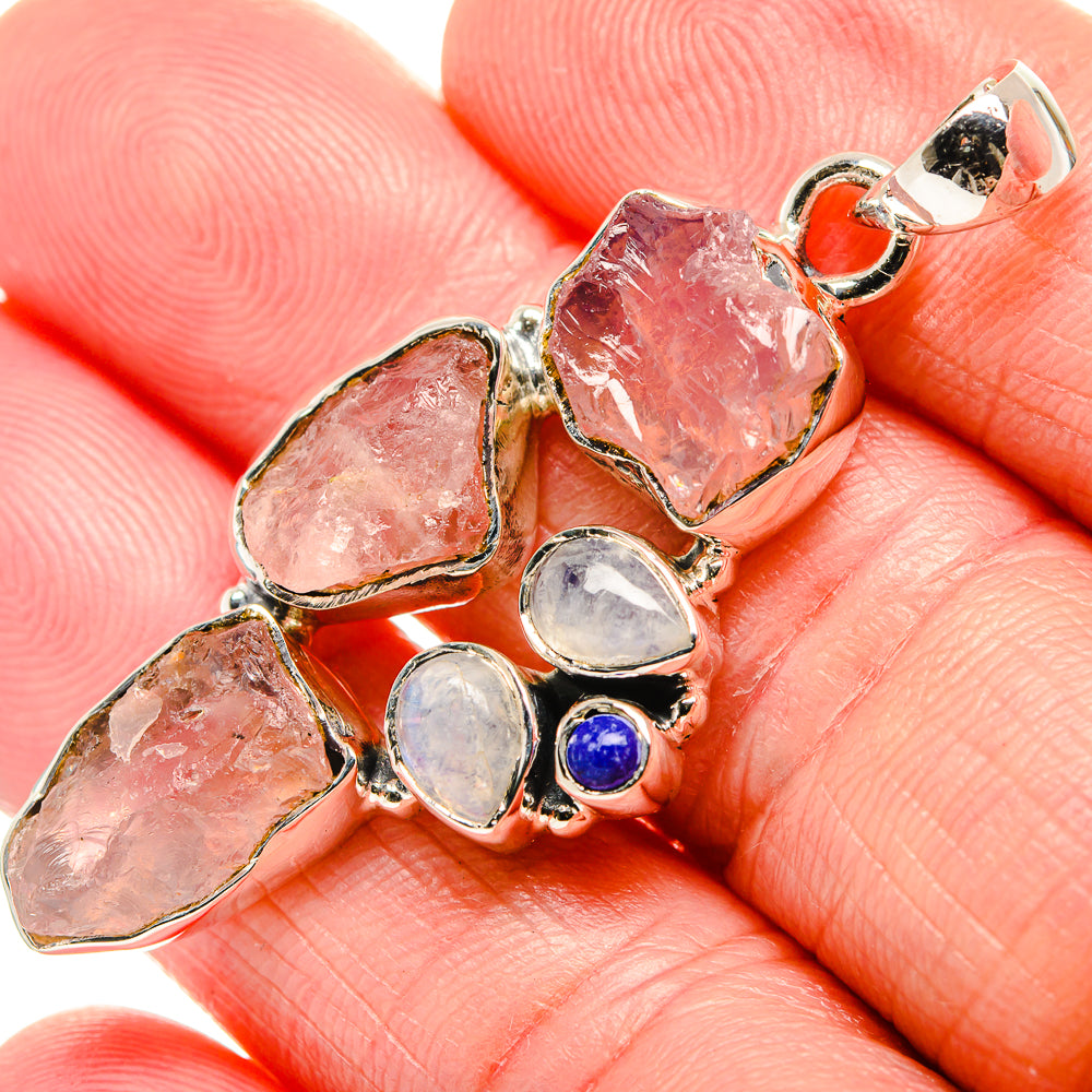 Rose Quartz Pendants handcrafted by Anasilvercos - PD36636
