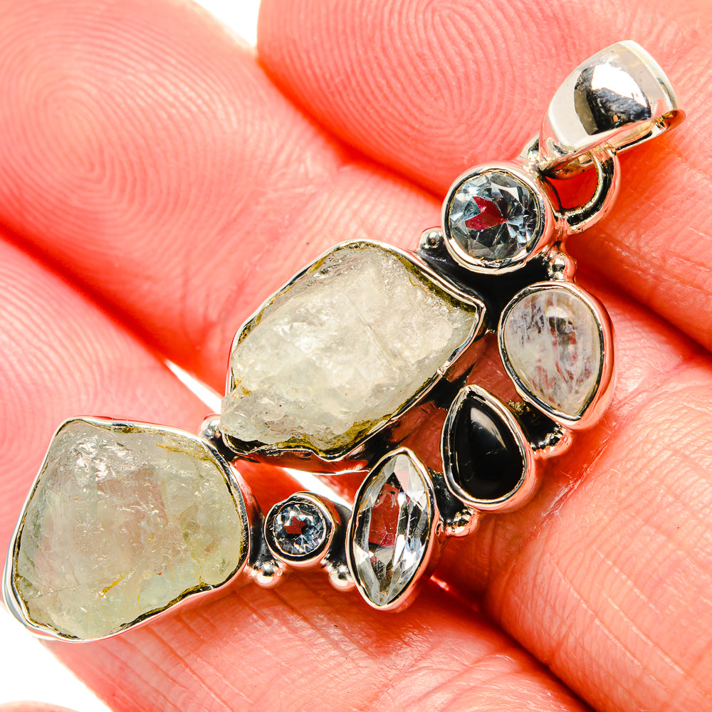 Aquamarine Pendants handcrafted by Anasilvercos - PD36646
