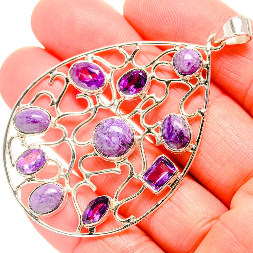 Charoite Pendants handcrafted by Anasilvercos - PD36701