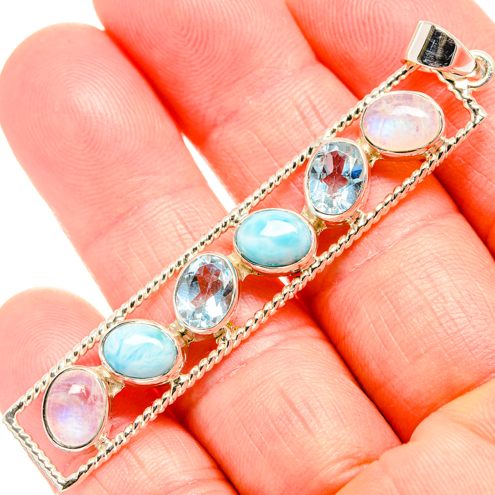 Larimar Pendants handcrafted by Anasilvercos - PD36726