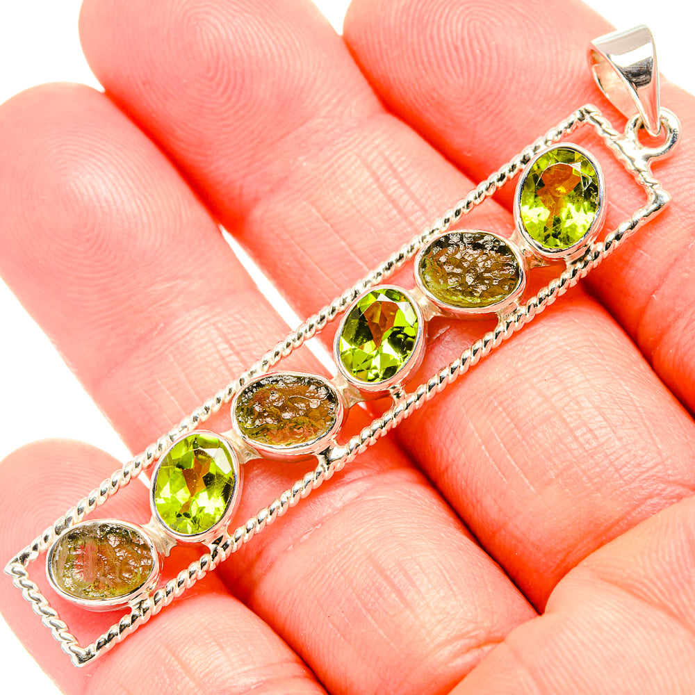 Moldavite Pendants handcrafted by Anasilvercos - PD36727