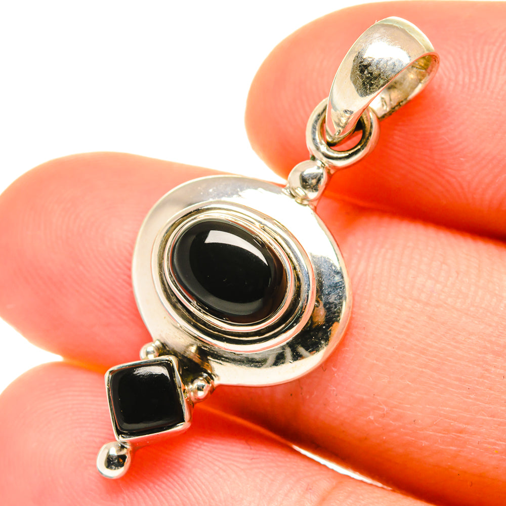 Black Onyx Pendants handcrafted by Anasilvercos - PD3673