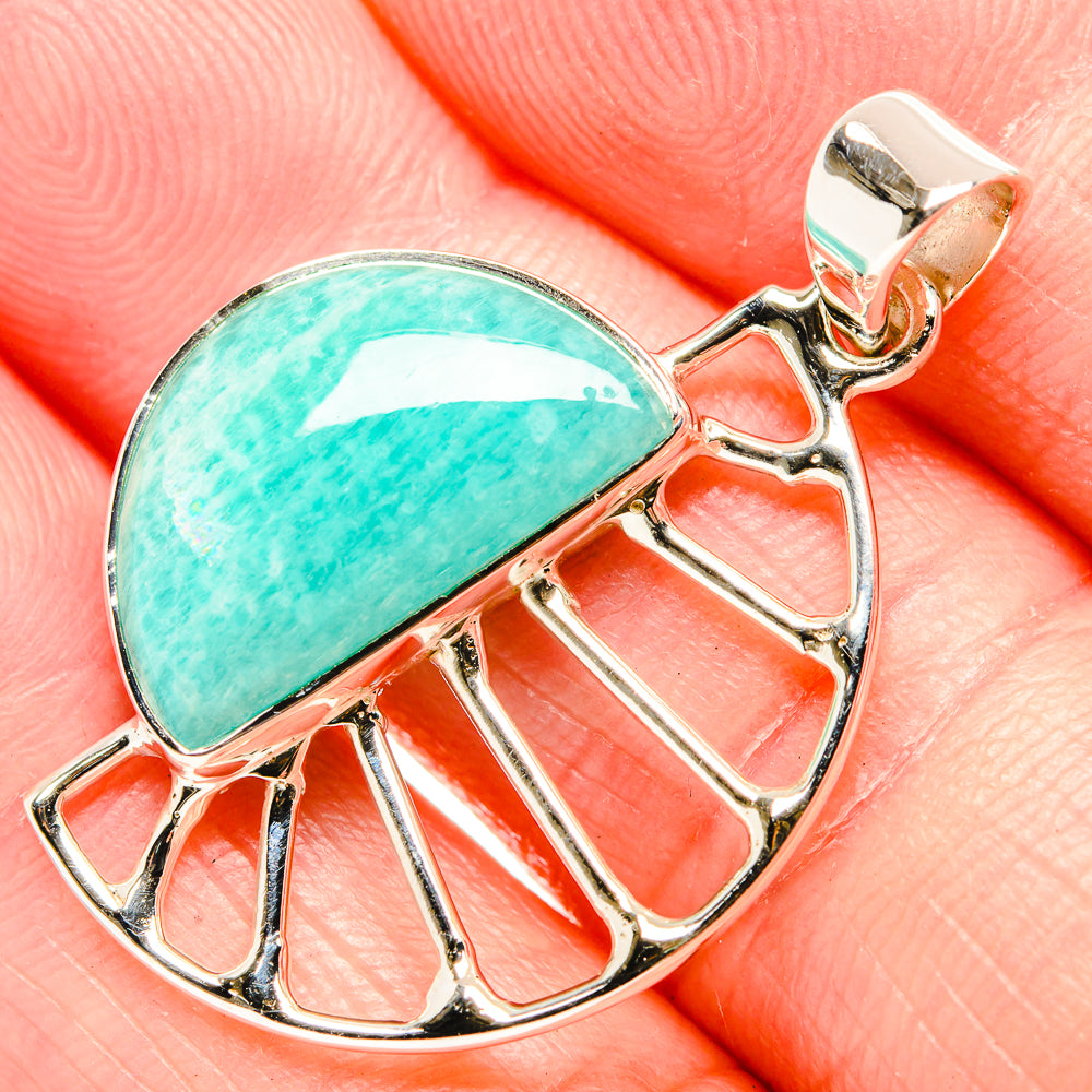 Amazonite Pendants handcrafted by Anasilvercos - PD36730