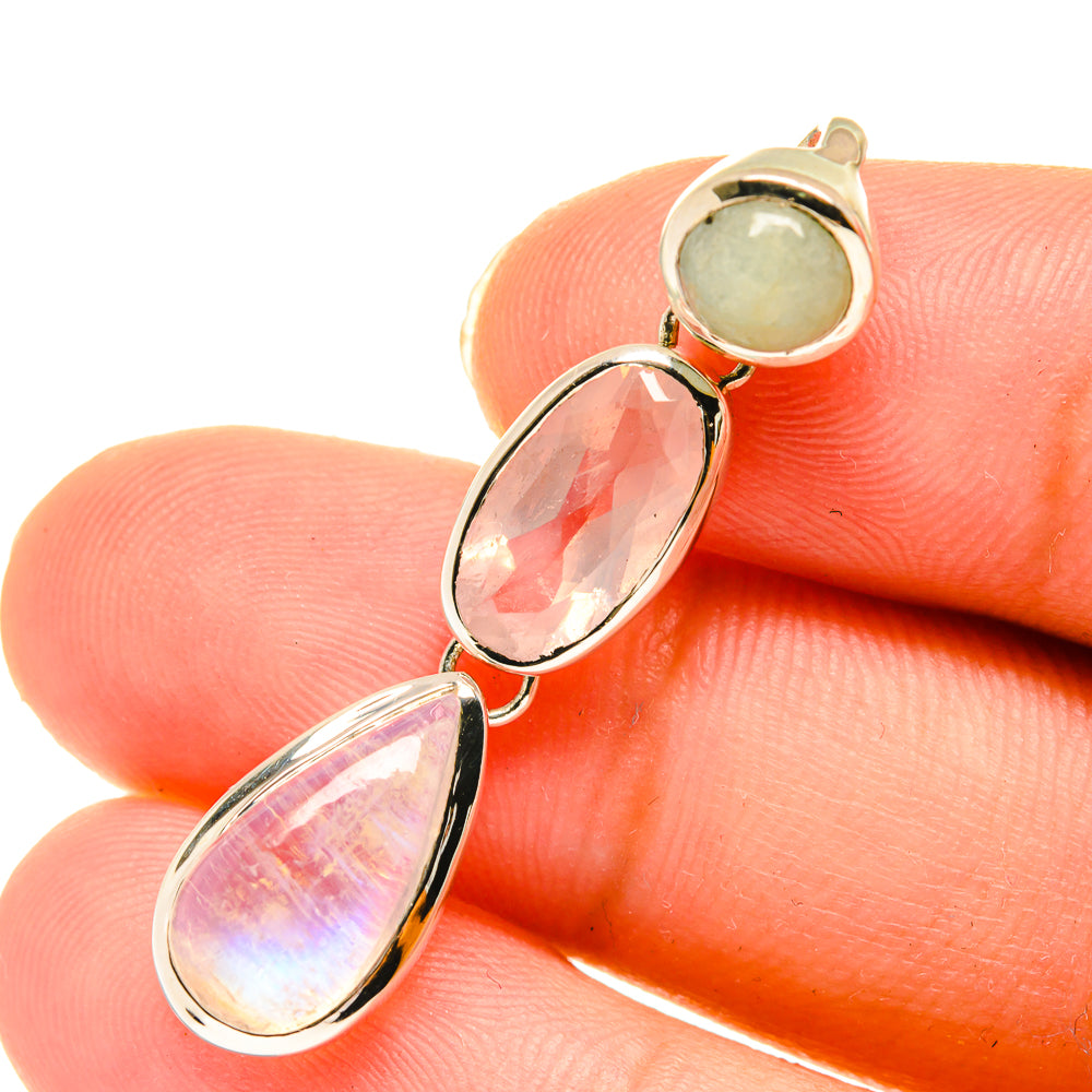Rainbow Moonstone Pendants handcrafted by Anasilvercos - PD3686