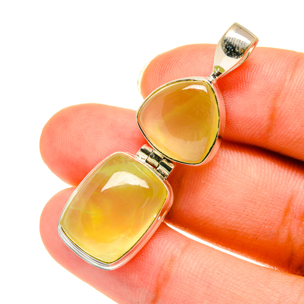 Prehnite Pendants handcrafted by Anasilvercos - PD3688