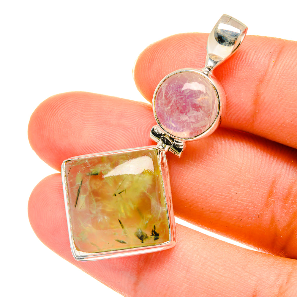 Prehnite Pendants handcrafted by Anasilvercos - PD3691