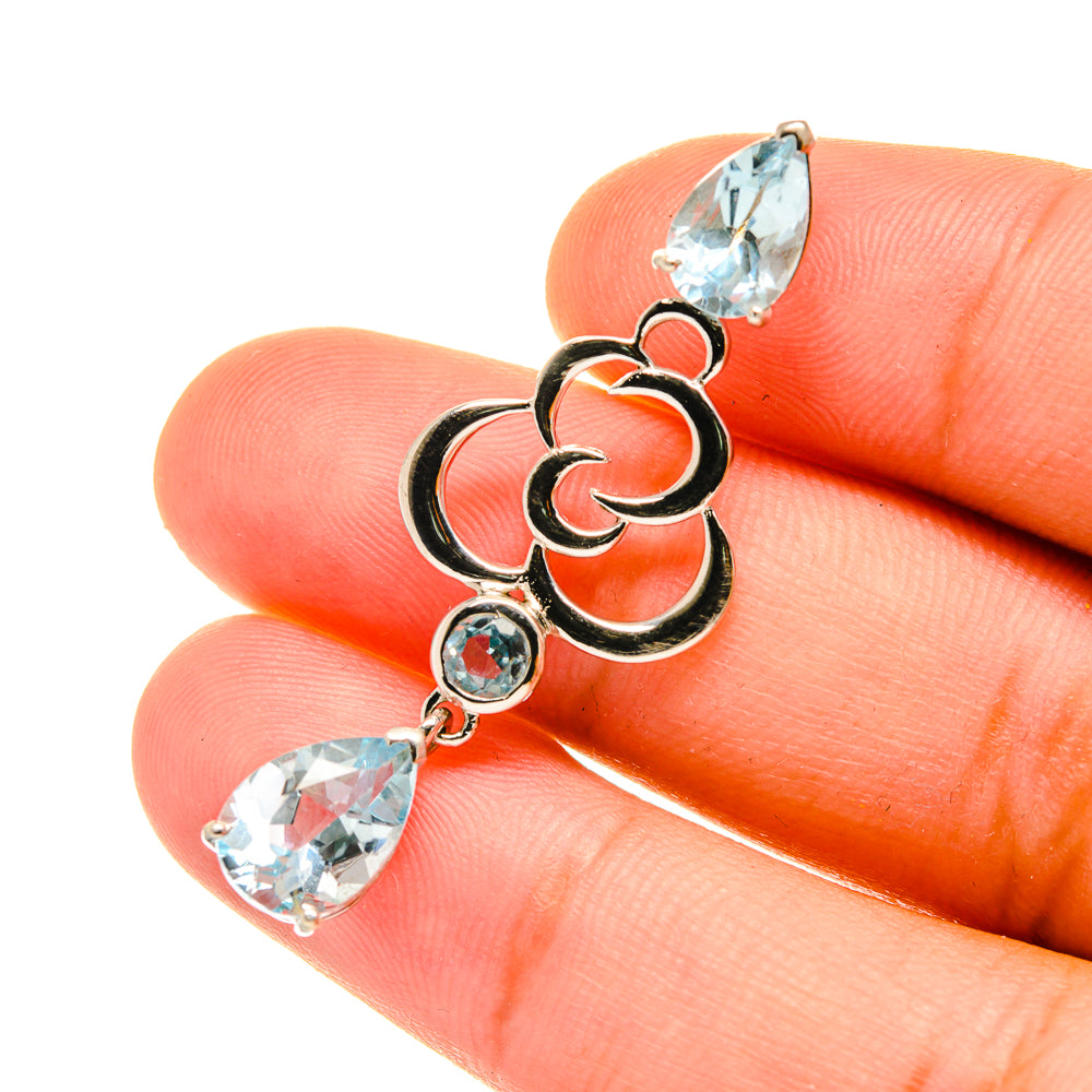 Blue Topaz Pendants handcrafted by Anasilvercos - PD3693