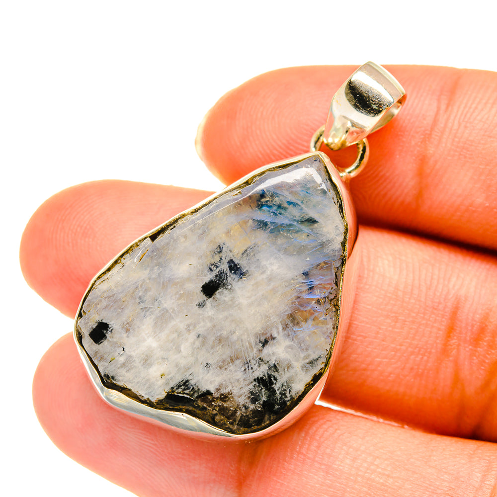 Rainbow Moonstone Pendants handcrafted by Anasilvercos - PD3714