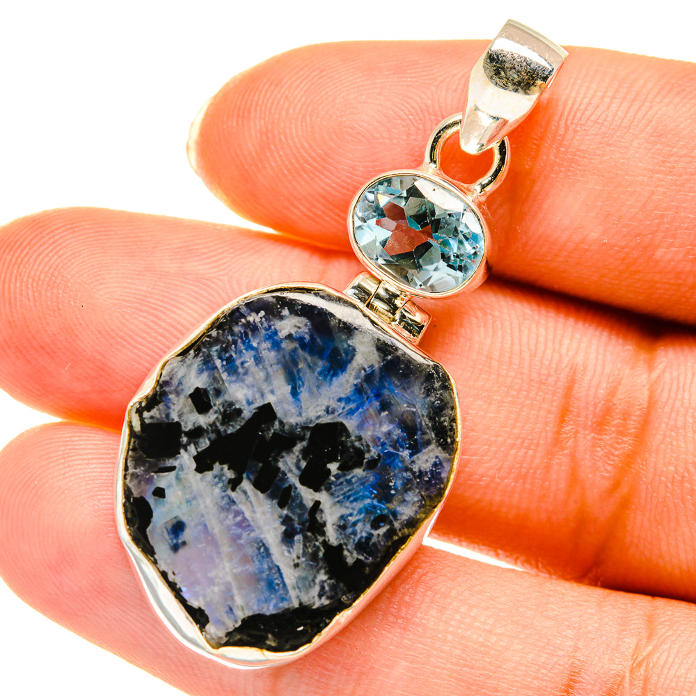 Rainbow Moonstone Pendants handcrafted by Anasilvercos - PD3720