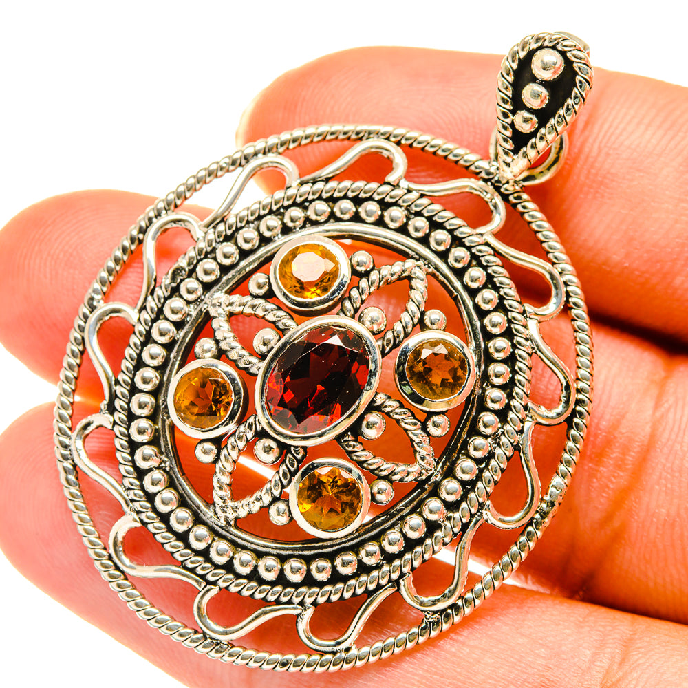 Garnet Pendants handcrafted by Anasilvercos - PD3729