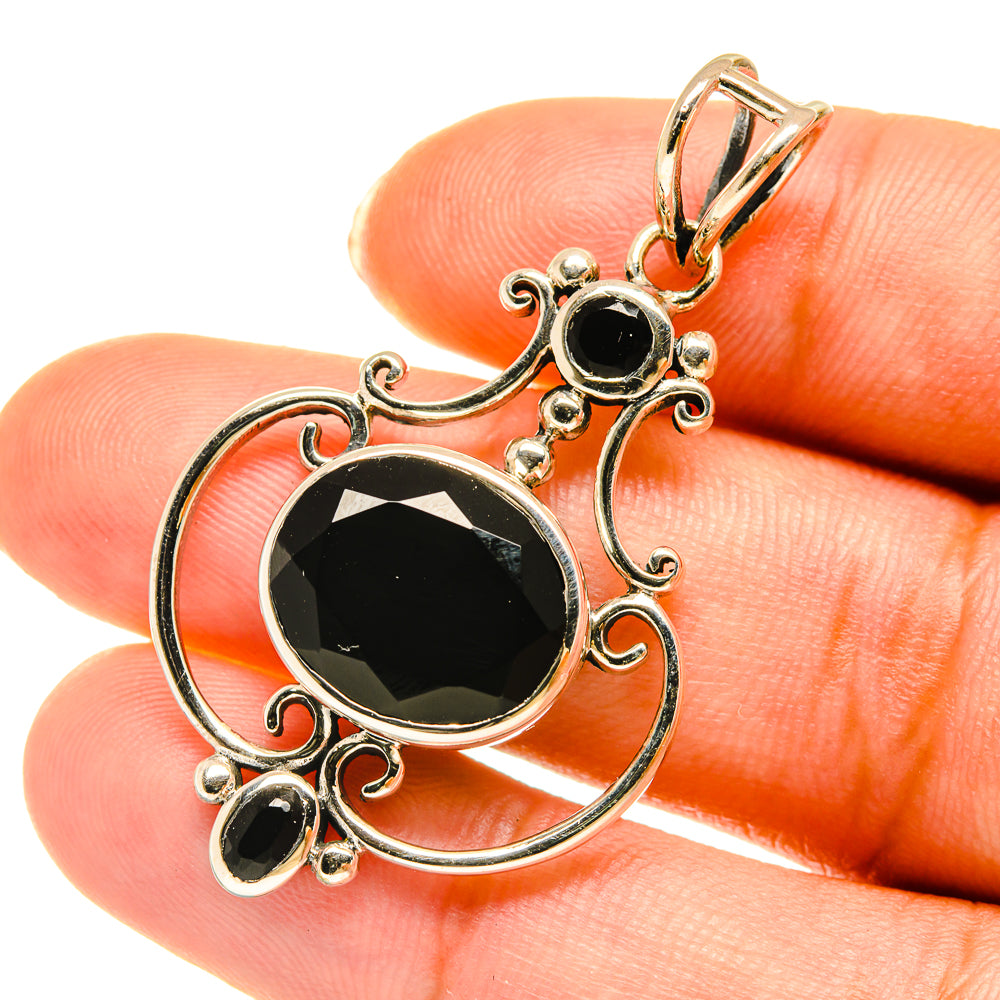 Black Onyx Pendants handcrafted by Anasilvercos - PD3745