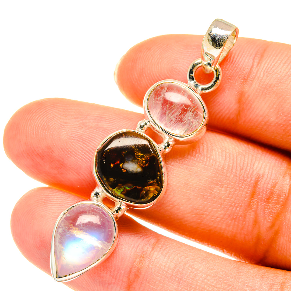 Mexican Fire Agate Pendants handcrafted by Anasilvercos - PD3747