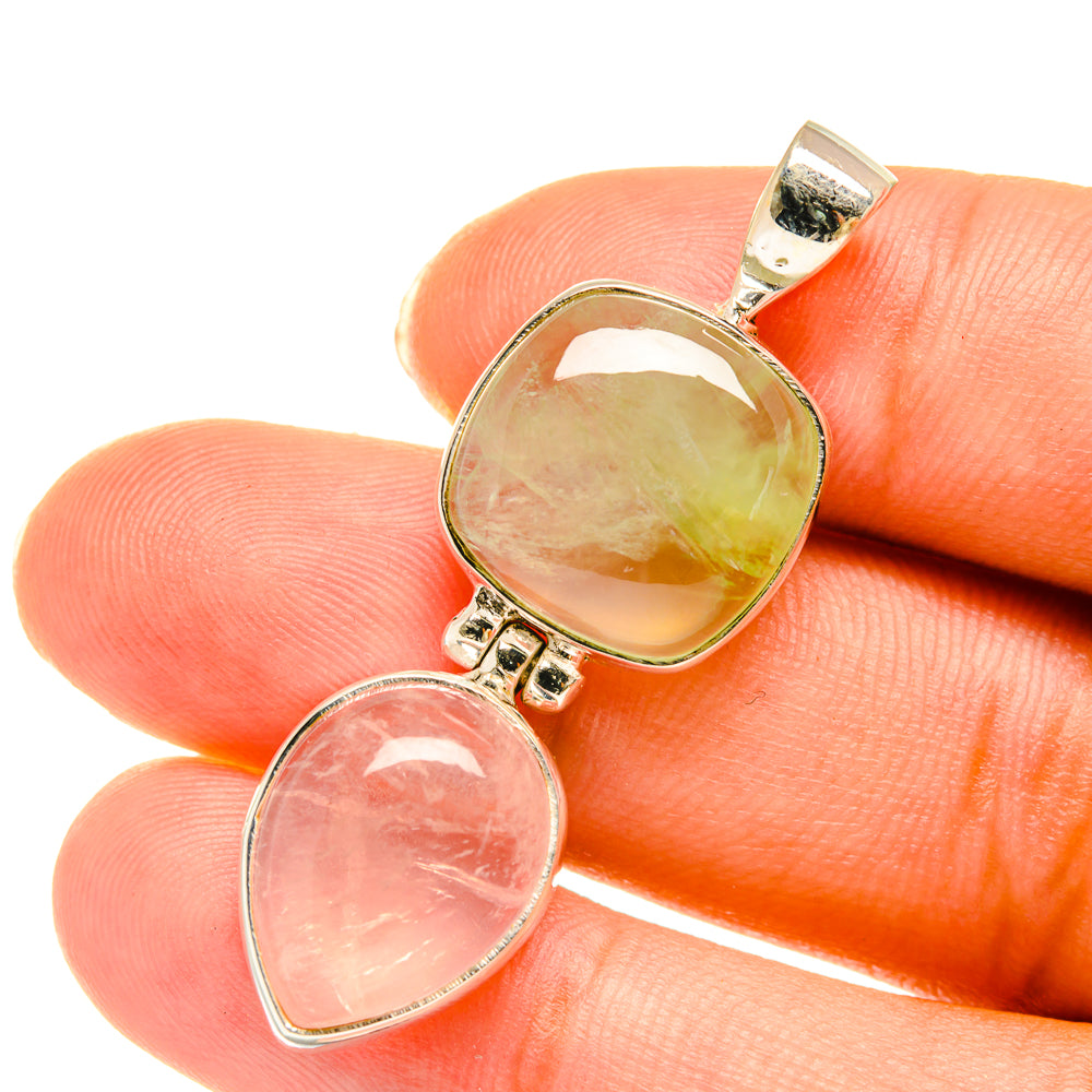 Prehnite Pendants handcrafted by Anasilvercos - PD3753