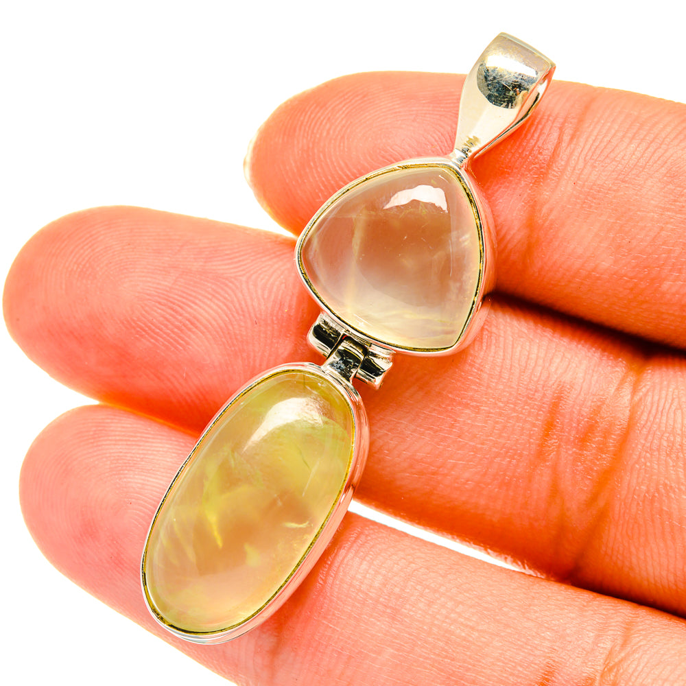 Prehnite Pendants handcrafted by Anasilvercos - PD3758