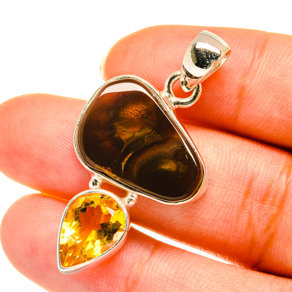 Mexican Fire Agate Pendants handcrafted by Anasilvercos - PD3761