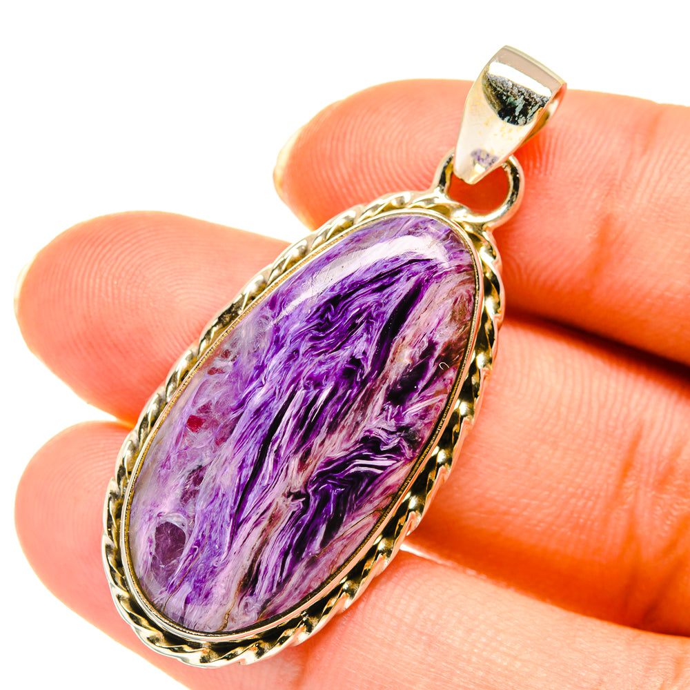 Charoite Pendants handcrafted by Anasilvercos - PD3773