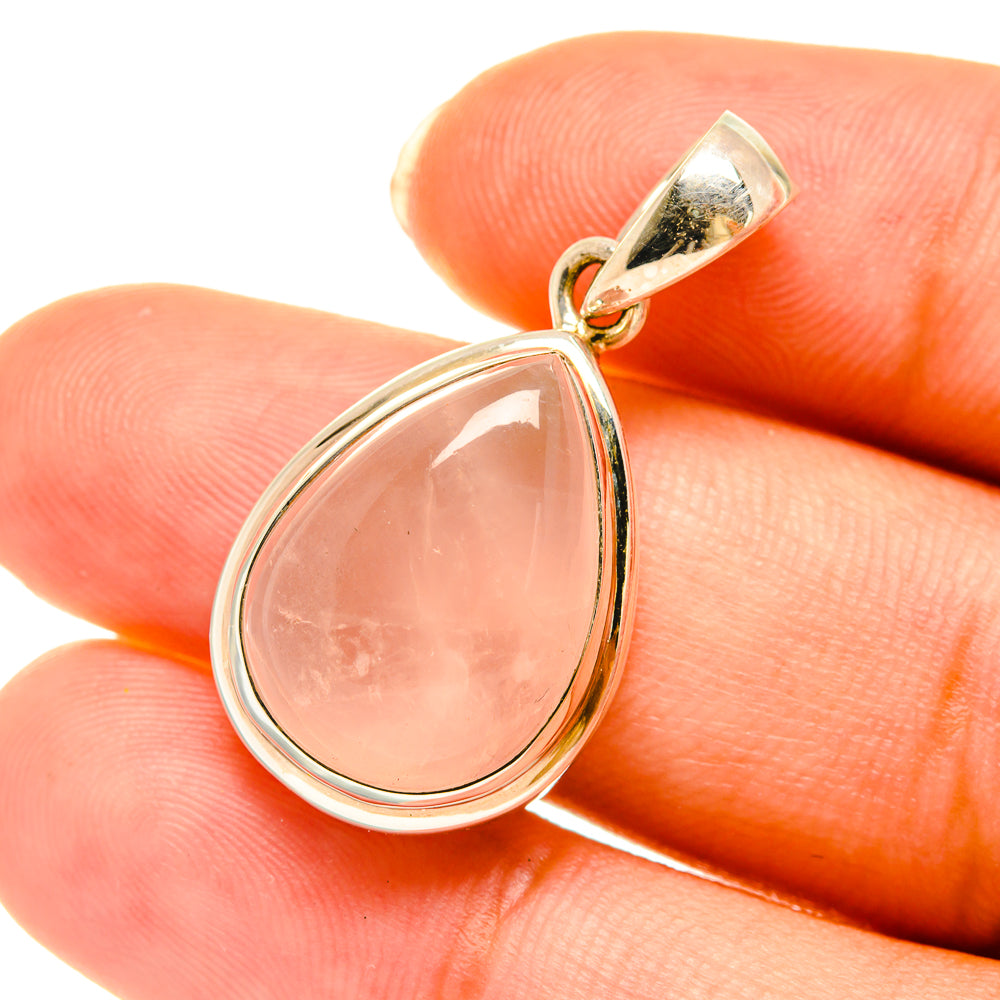 Rose Quartz Pendants handcrafted by Anasilvercos - PD3779