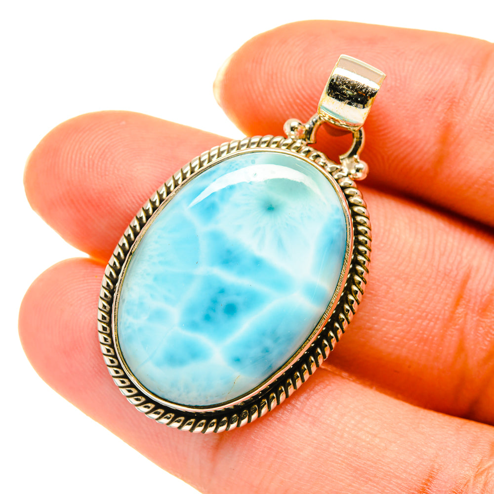 Larimar Pendants handcrafted by Anasilvercos - PD3780