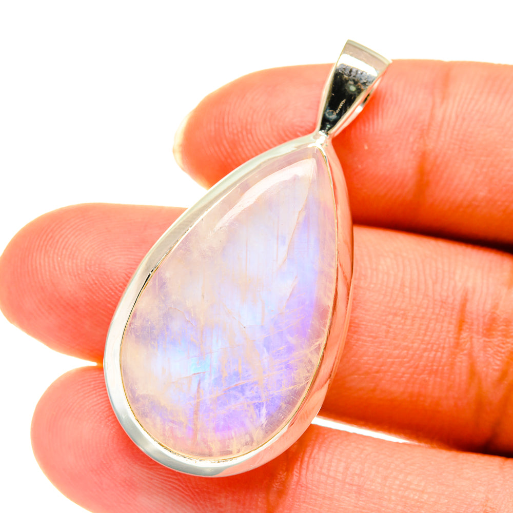 Rainbow Moonstone Pendants handcrafted by Anasilvercos - PD3783