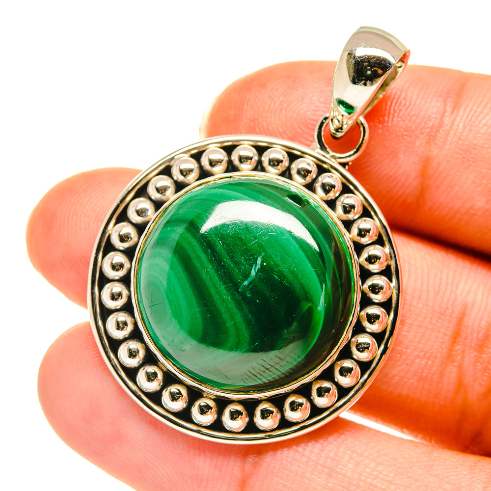 Malachite Pendants handcrafted by Anasilvercos - PD3801