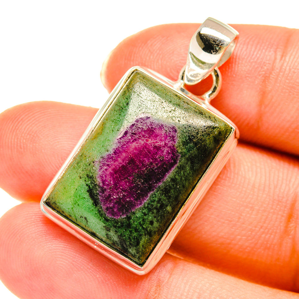 Ruby Zoisite Pendants handcrafted by Anasilvercos - PD3803
