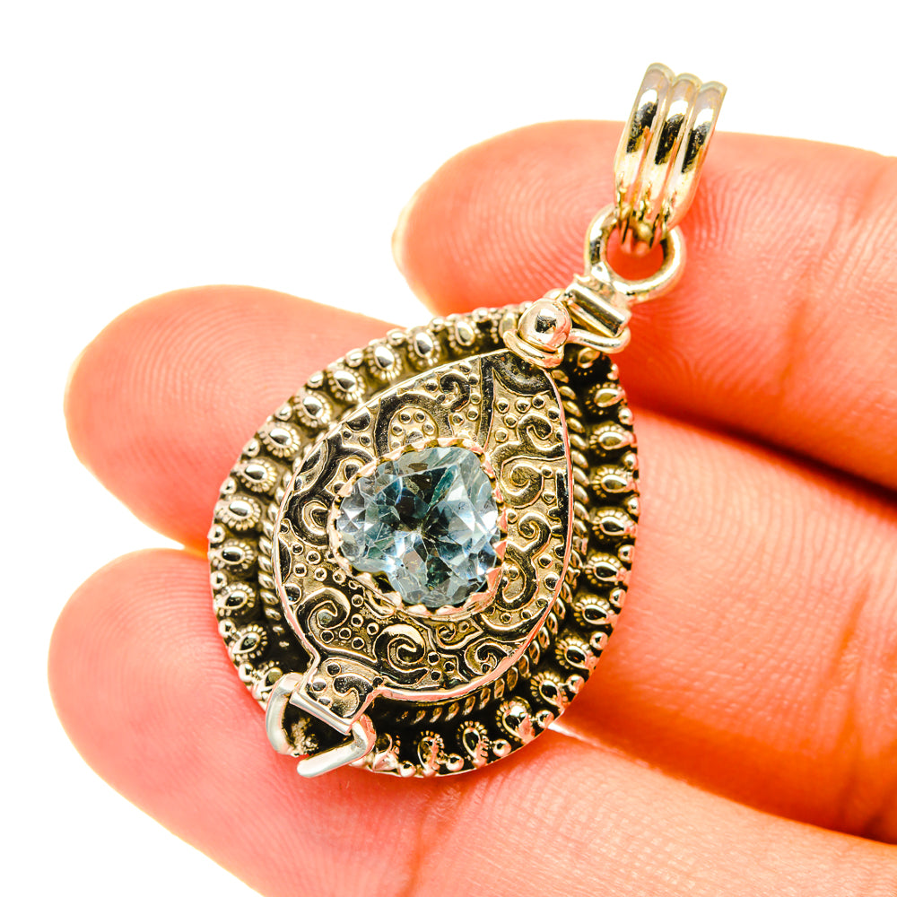 Blue Topaz Pendants handcrafted by Anasilvercos - PD3808