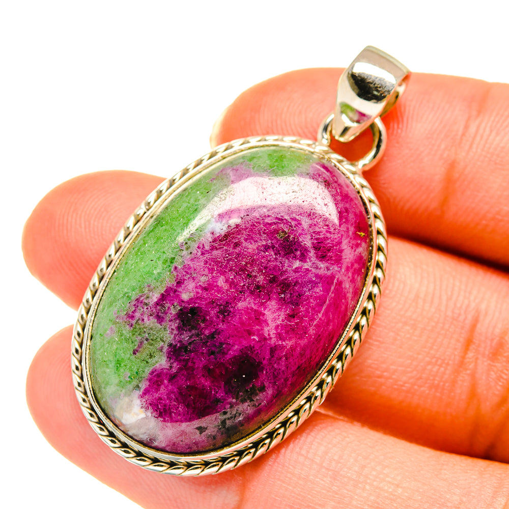 Ruby Zoisite Pendants handcrafted by Anasilvercos - PD3831