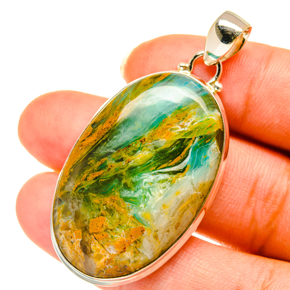 Peruvian Opal Pendants handcrafted by Anasilvercos - PD3845