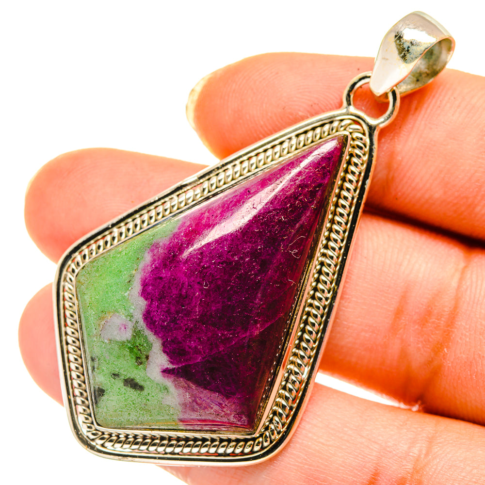 Ruby Zoisite Pendants handcrafted by Anasilvercos - PD3887