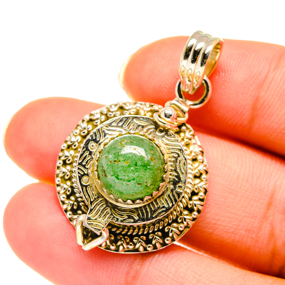 Green Aventurine Pendants handcrafted by Anasilvercos - PD3913