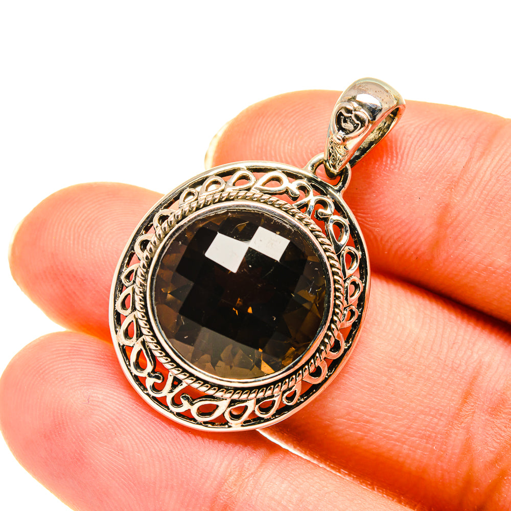 Smoky Quartz Pendants handcrafted by Anasilvercos - PD3922