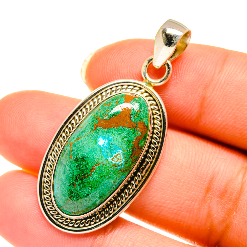 Chrysocolla Pendants handcrafted by Anasilvercos - PD3948