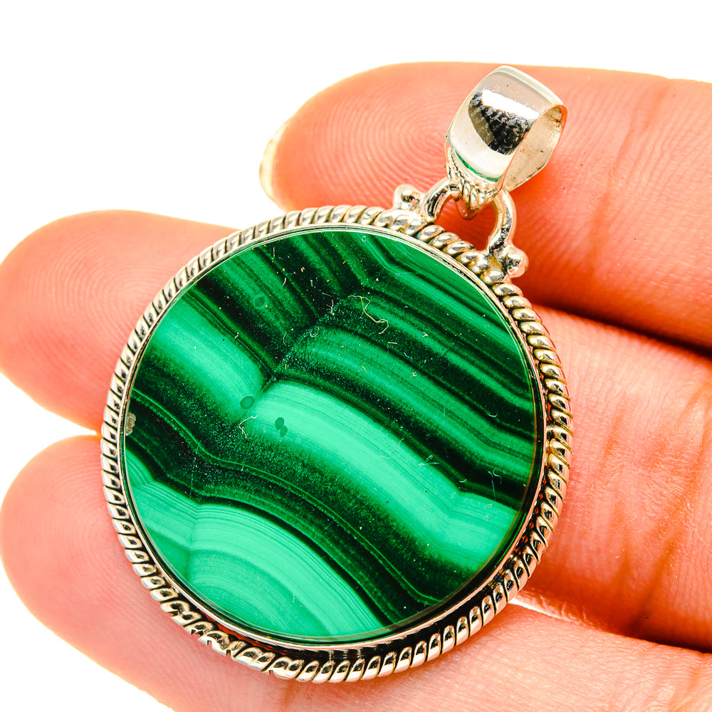 Malachite Pendants handcrafted by Anasilvercos - PD3949