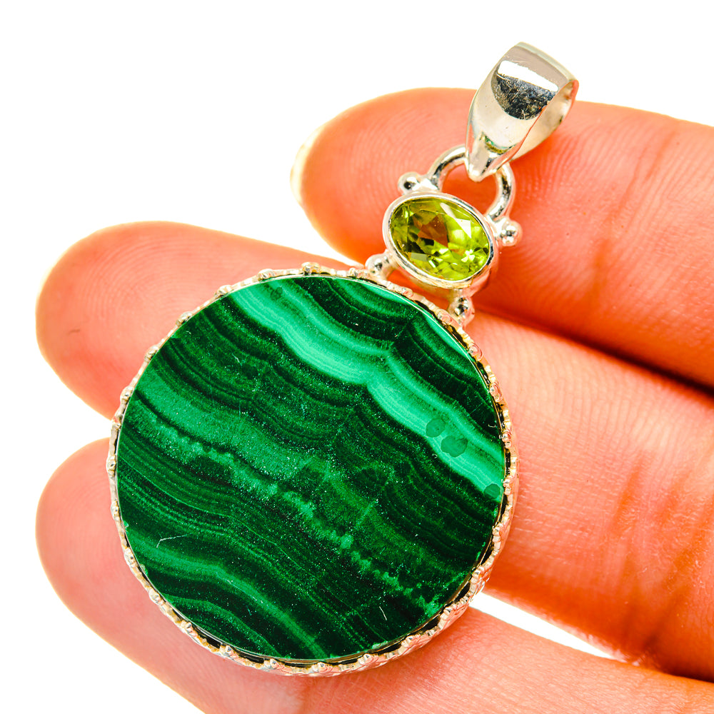 Malachite Pendants handcrafted by Anasilvercos - PD3950