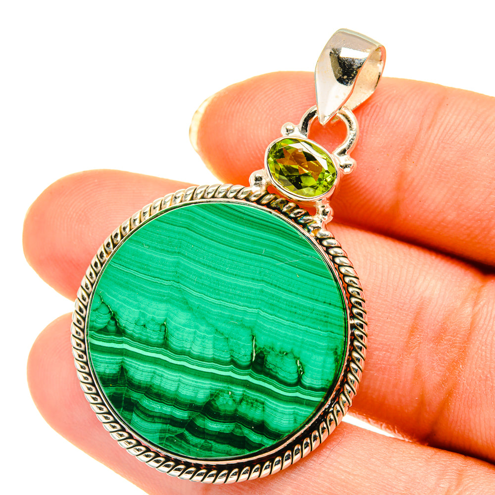 Malachite Pendants handcrafted by Anasilvercos - PD3951